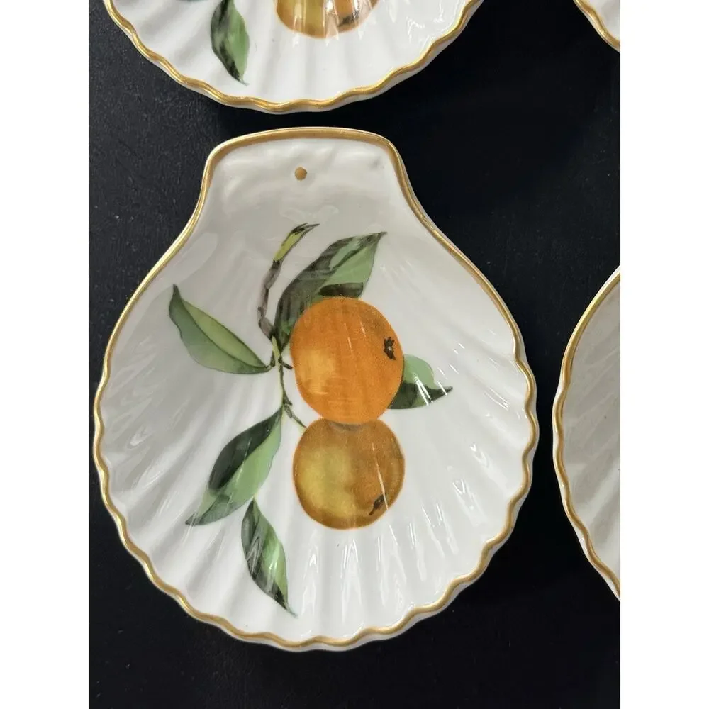 Royal Worcester “Evesham” Shell Dishes, Set of 9, Porcelain, shape 52, size 3